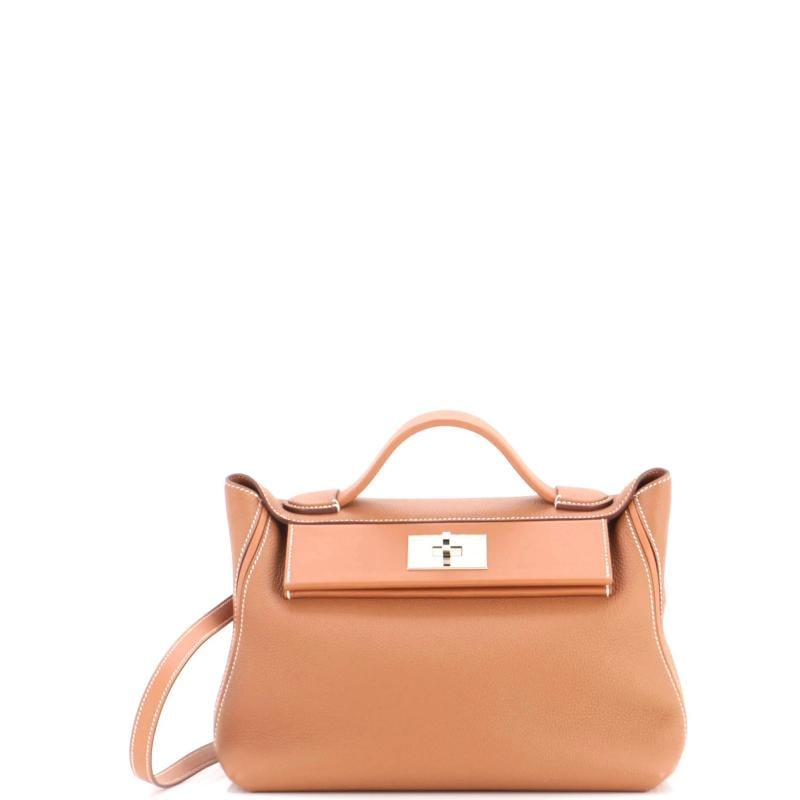 Hermes 24/24 Bag Togo with Swift 29: Condition: Pre-owned - Excellent,Brand: Hermes,Exterior Material: Leather,Style: Top Handle,Exterior Color: Brown,Department: Women,Size: 29,Accessories: Box, Dust Bag, With Strap Condition: