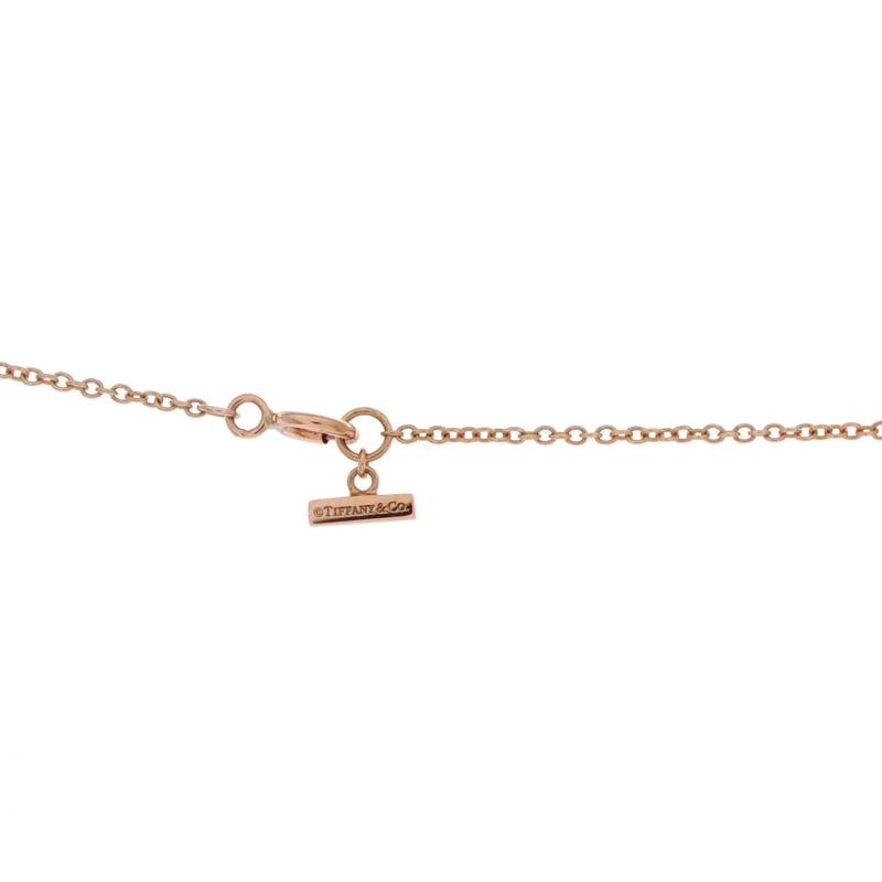 Tiffany & Co. T Circle Pendant Necklace 18K Rose Gold with Pink Opal - 3