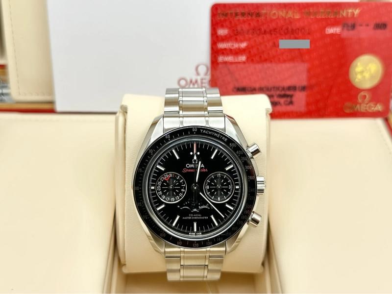 2026 Omega Speedmaster Moonwatch Moonphase 304.30.44.52.01.001 Steel Box Paper - 2