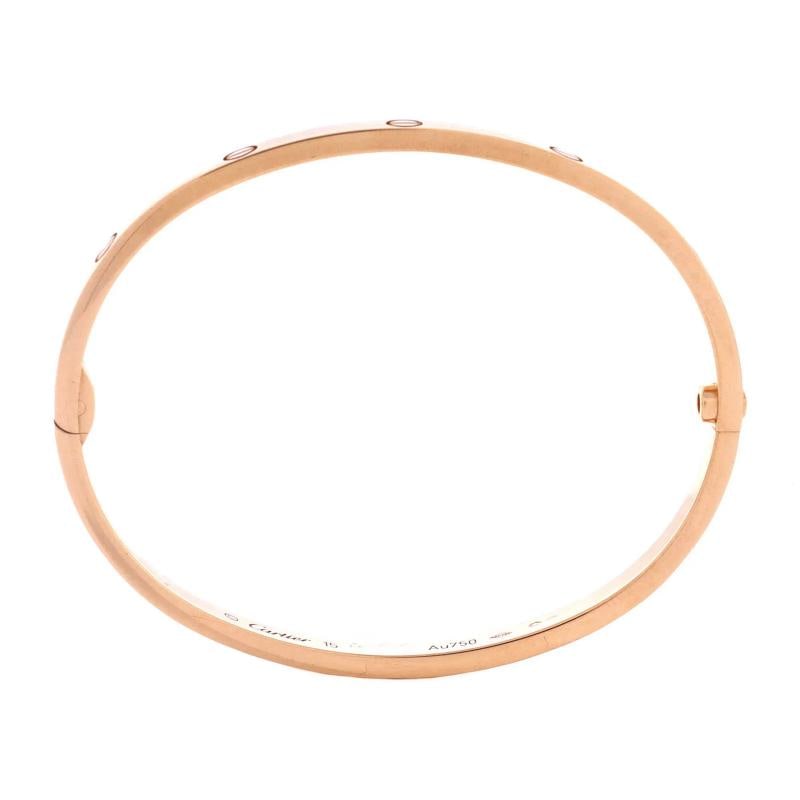 Cartier Love Bracelet 18K Rose Gold Small - 2