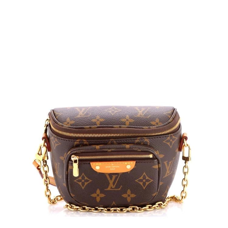 Louis Vuitton Bum Bag Monogram Canvas Mini: Condition: Pre-owned - Good,Brand: Louis Vuitton,Exterior Material: Canvas Coated,Style: Belt Bag,Exterior Color: Brown,Department: Women,Size: Mini,Accessories: Extra Strap, No Accessories, With