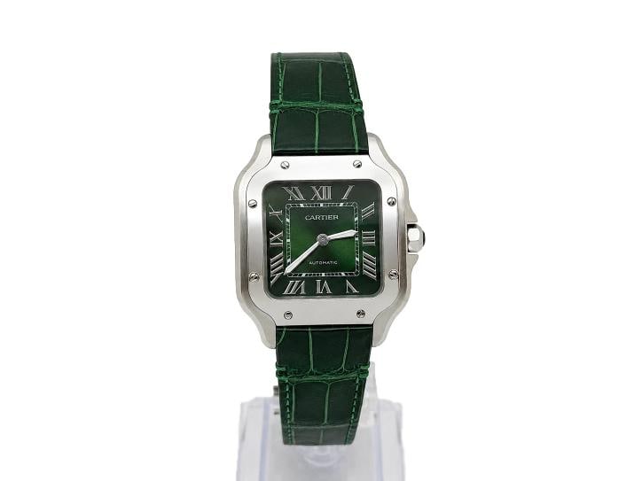 2026 Cartier Santos Medium Green Dial 4072 WSSA0061 35mm Stainless Steel - 9