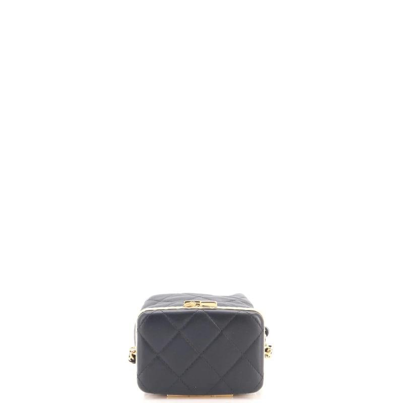 Chanel Lock Frame Bucket Bag with Chain Quilted Lambskin Small - 4