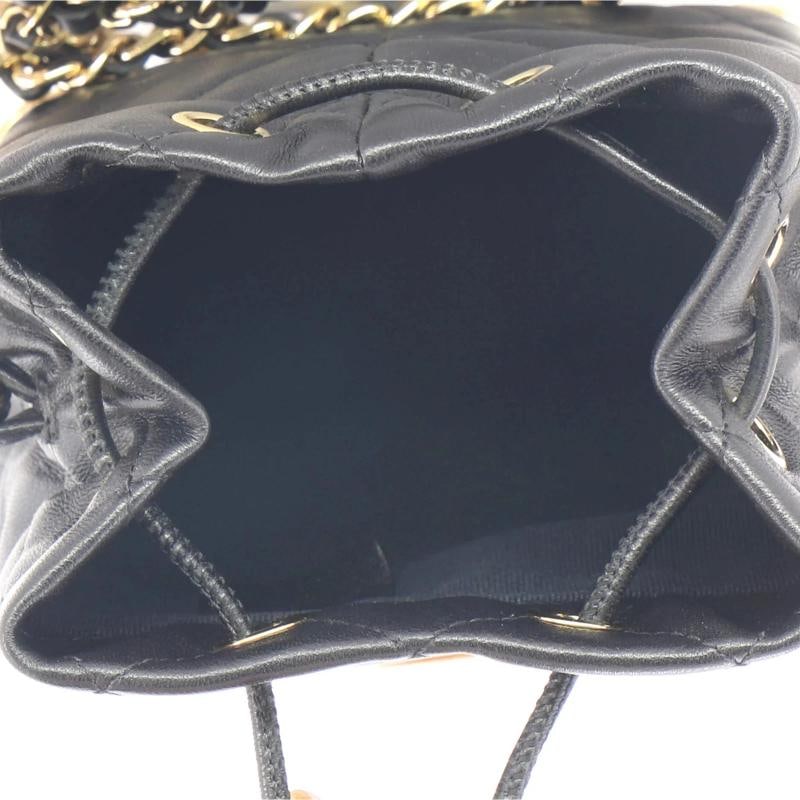Chanel Lock Frame Bucket Bag with Chain Quilted Lambskin Small - 5