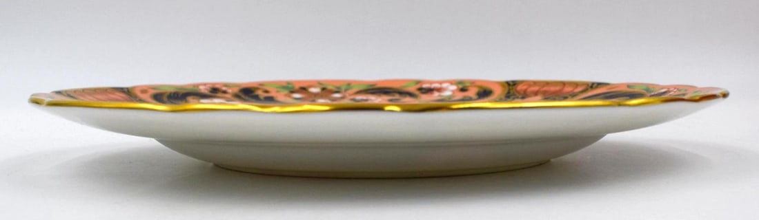 4 Royal Crown Derby Imari Derby Pink Camellias Accents Plates Set of 4 - 6