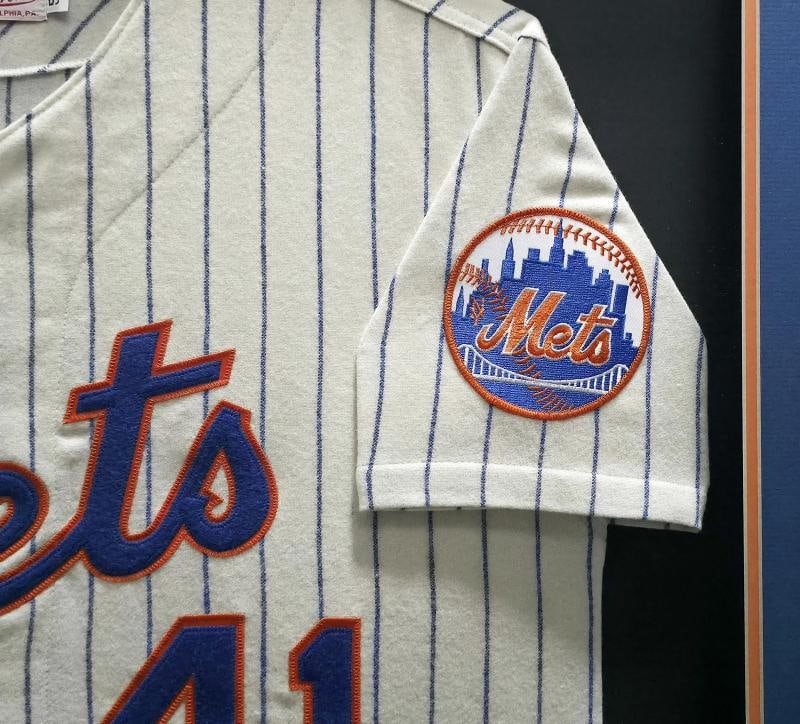 Tom Seaver Signed Framed Jersey Mets Mitchell & Ness MLB 100th "HOF 98.8%" PSA - 6