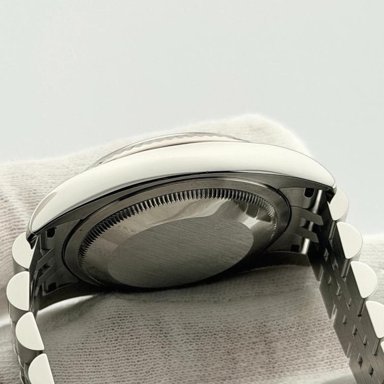 Rolex Datejust 116234 36mm White Roman Dial 18k White Gold Steel Box Paper - 12