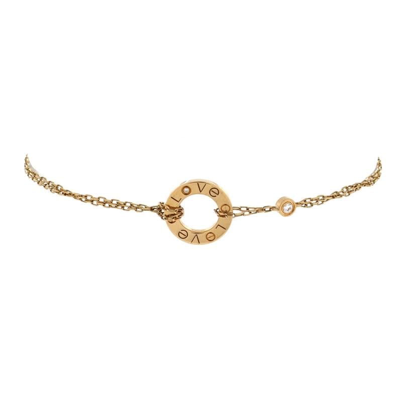 Cartier 2 Diamonds Love Bracelet 18K Yellow Gold with Diamonds: Condition: Pre-owned - Good,Brand: Cartier,Main Stone: Diamond,Metal: 18K Yellow Gold,Metal Purity: 18K,Style: Bracelet,Type: Bracelet,Color: Yellow Gold,Material: 18K Yellow Gold, Diamond