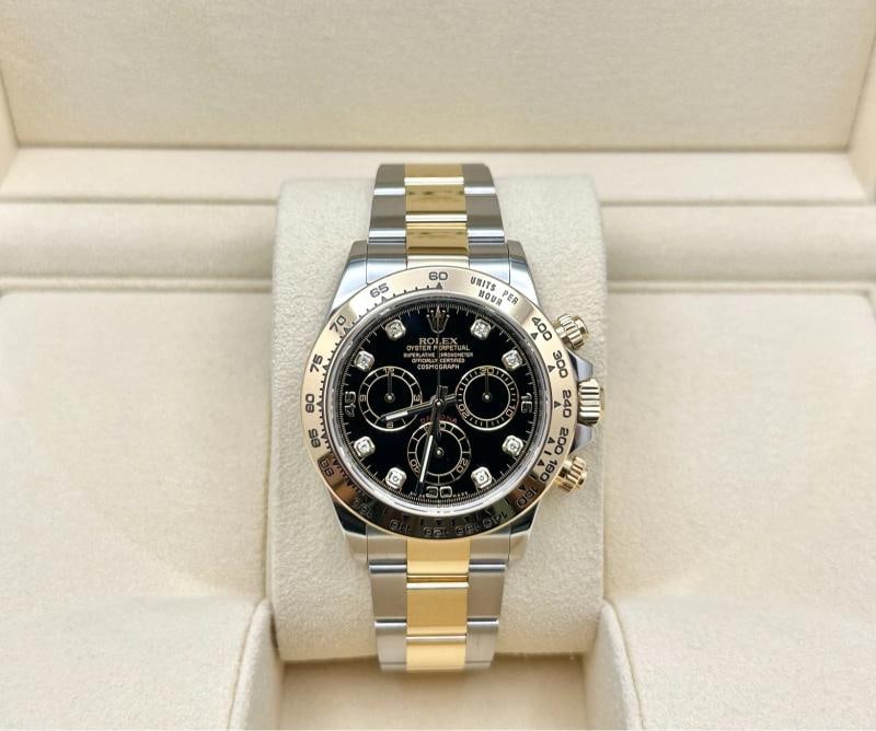 Rolex Daytona Cosmograph 116503 40mm Black Diamond Dial 18k Yellow Gold Steel - 2