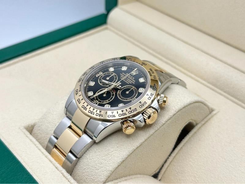 Rolex Daytona Cosmograph 116503 40mm Black Diamond Dial 18k Yellow Gold Steel - 3