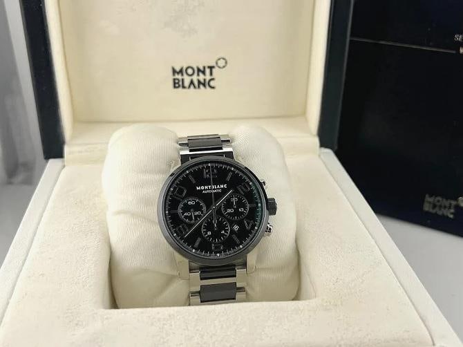 Montblanc Timewalker Chronograph 103094 43mm Steel Black Ceramic Box Paper - 12