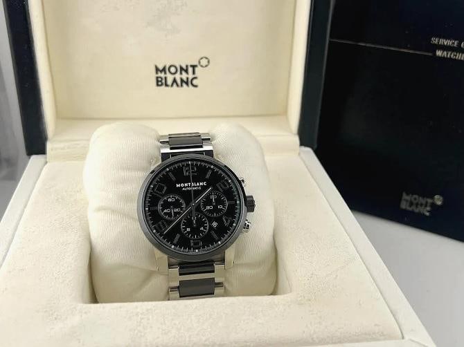 Montblanc Timewalker Chronograph 103094 43mm Steel Black Ceramic Box Paper - 2