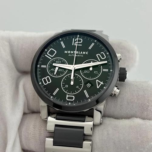Montblanc Timewalker Chronograph 103094 43mm Steel Black Ceramic Box Paper - 4
