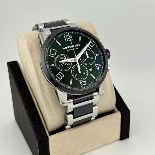 Montblanc Timewalker Chronograph 103094 43mm Steel Black Ceramic Box Paper - 6