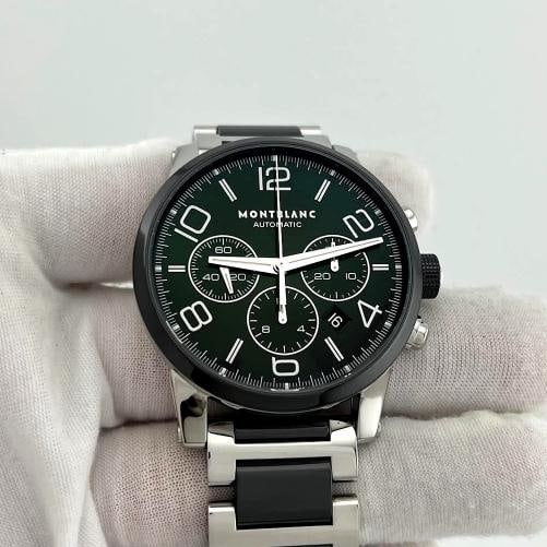 Montblanc Timewalker Chronograph 103094 43mm Steel Black Ceramic Box Paper - 9