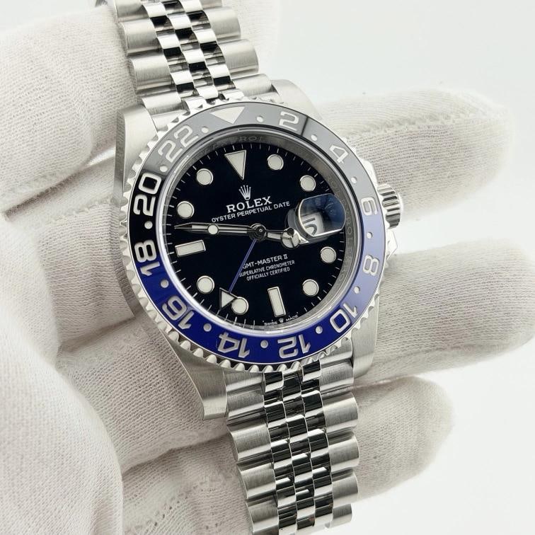 Rolex GMT Master II Batgirl 126710BLNR Black Blue Bezel Steel Jubilee Box Paper - 2