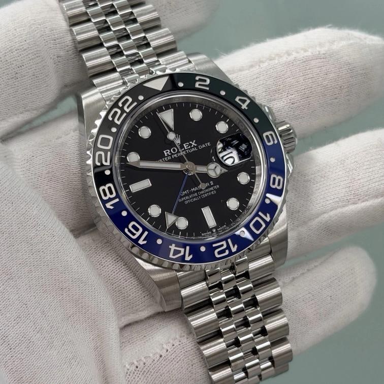 Rolex GMT Master II Batgirl 126710BLNR Black Blue Bezel Steel Jubilee Box Paper - 4