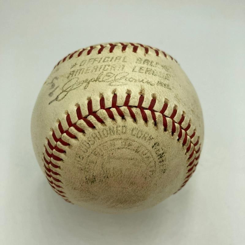 Mickey Mantle Playing Days Signed 1960's American League Joe Cronin Baseball JSA - 3