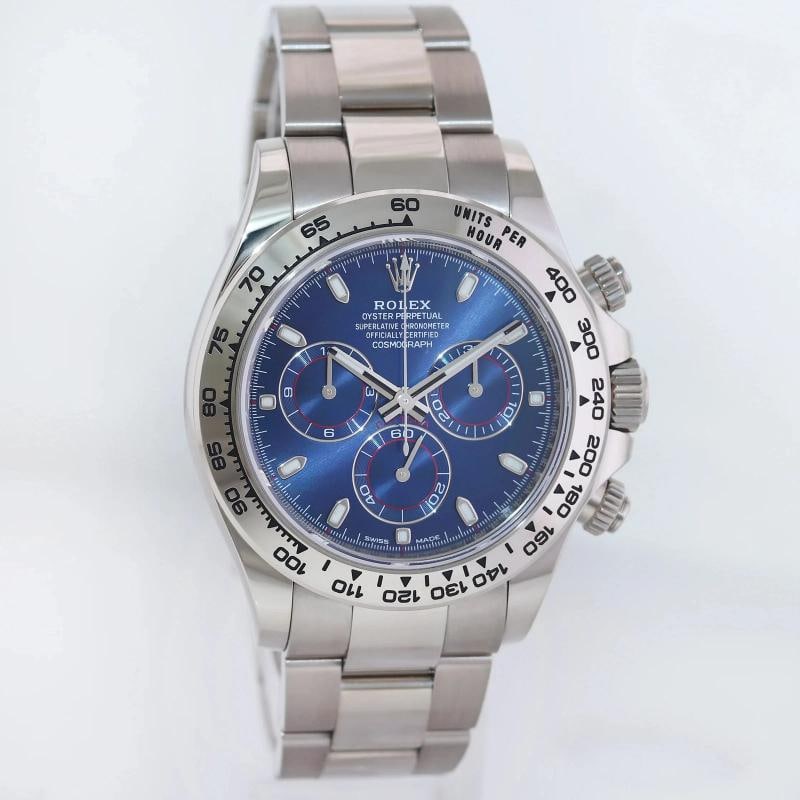 MINT PAPERS Rolex Daytona Blue Dial Chronograph 116509 White Gold Watch Box - 3