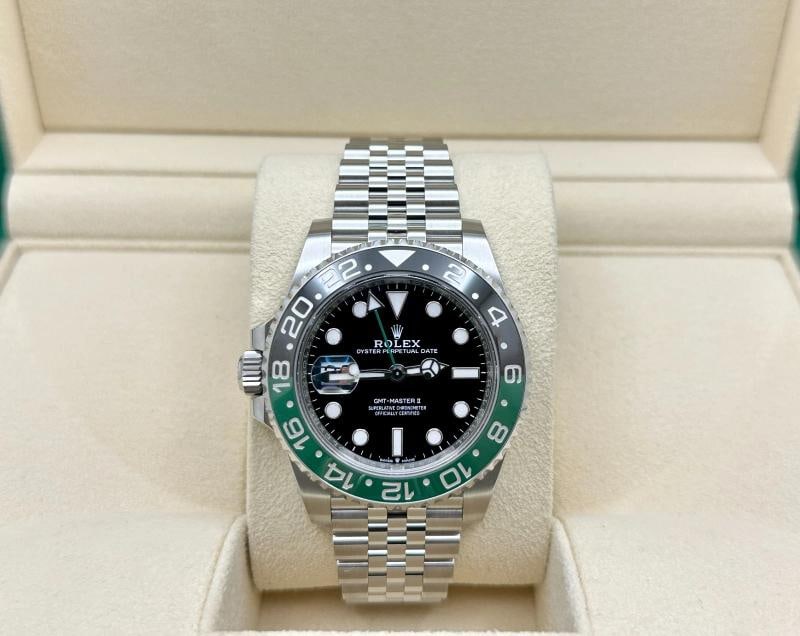 Rolex GMT Master II Sprite Jubilee 126720VTNR 40mm Green Black Steel Box Papers - 3