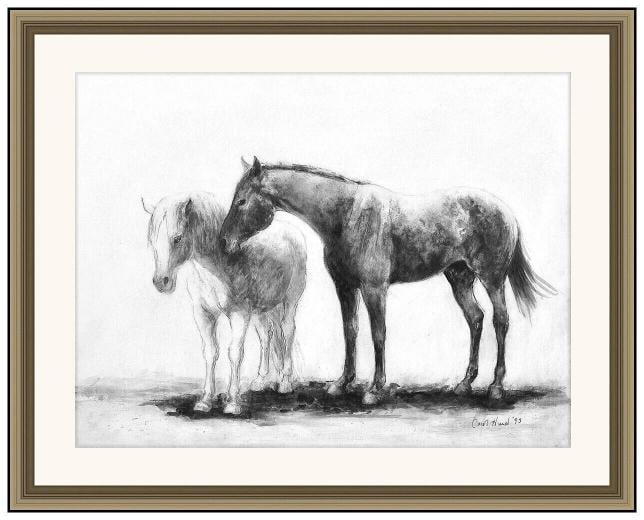Carol Hurd Rare Original Watercolor Painting Signed Horse Animal Framed Artwork: Condition: Used,Unit of Sale: Single Piece,Artist: Carol Hurd,Signed: Yes,Title: Best Pals,Material: Paper,Certificate of Authenticity (COA): Yes,Framing: Framed,Subject: Horse,Type: Painting,Year of