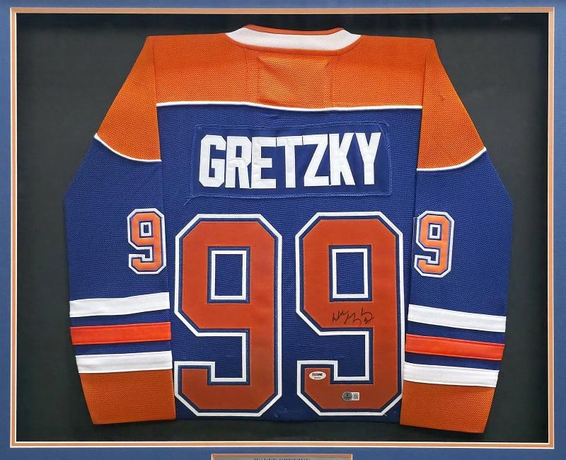Wayne Gretzky Signed Framed Jersey Edmonton Oilers Beckett #AE16693 - 2
