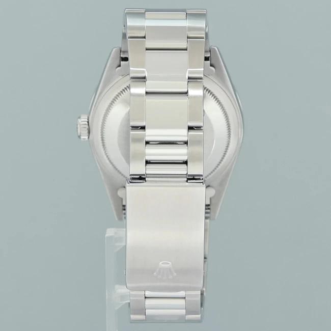 DIAMOND Bezel Rolex DateJust 36mm Glacier Blue Diamond 16200 Oyster Steel Watch - 5