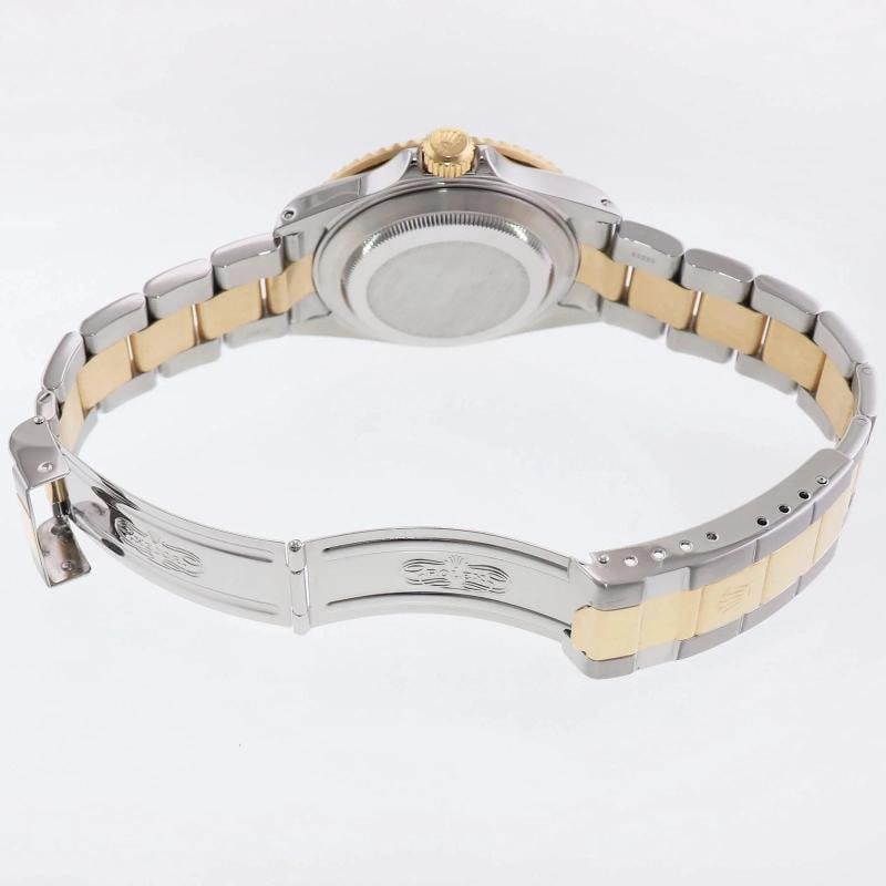 MINT 2000 Rolex Gold Buckle Rolex Submariner 16613 Two Tone Silver Serti Diamond - 7