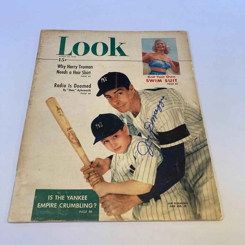 Joe Dimaggio Signed 1949 Look Magazine JSA Graded 10 GEM MINT Auto - 3