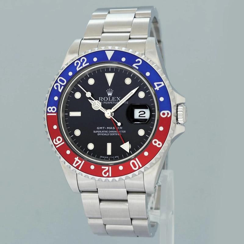 1991 PAPERS MINT Rolex 16700 GMT Pepsi Blue Red Steel Oyster 40mm Watch Box - 3