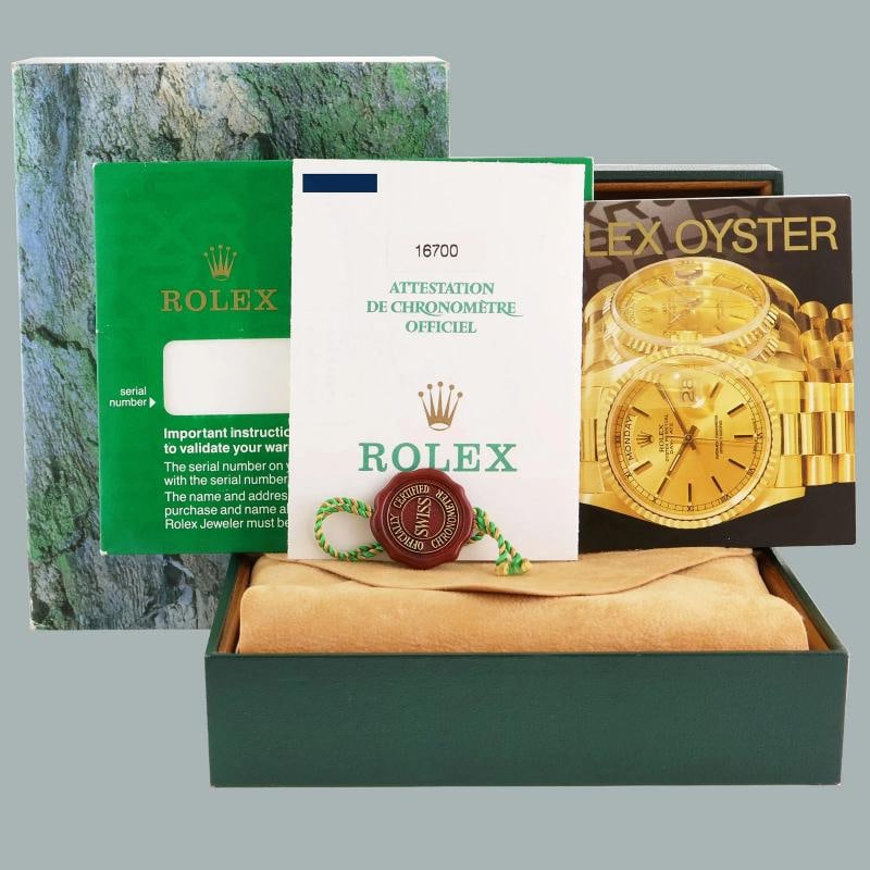 1991 PAPERS MINT Rolex 16700 GMT Pepsi Blue Red Steel Oyster 40mm Watch Box - 7