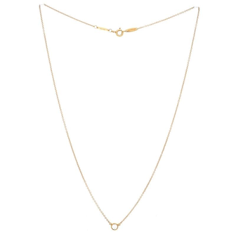 Tiffany & Co. Elsa Peretti Diamonds By The Yard Pendant Necklace 18K Yellow Gold - 3