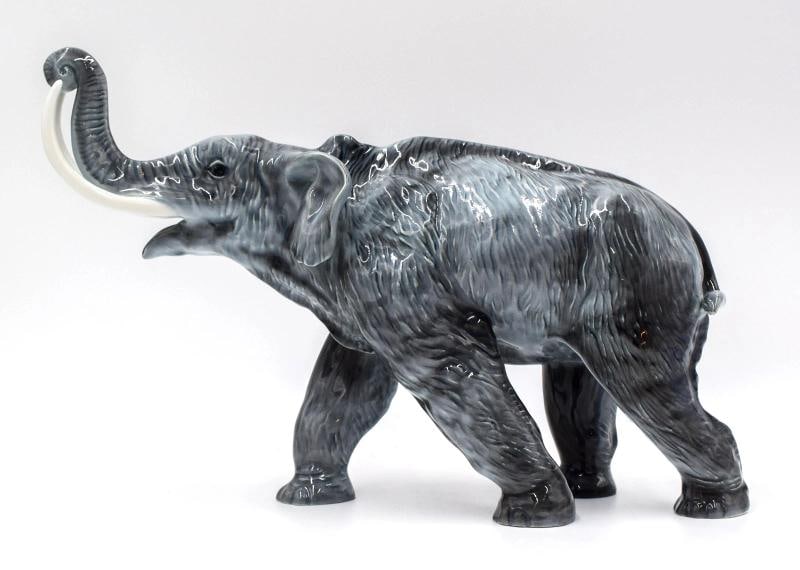 Rare Rosenthal by Norvil, Circa 1930, Large mammoth Elephant #338, Handpainted: Measures 7 1/4" high by 11 1/4" long by 3 1/8" wide.