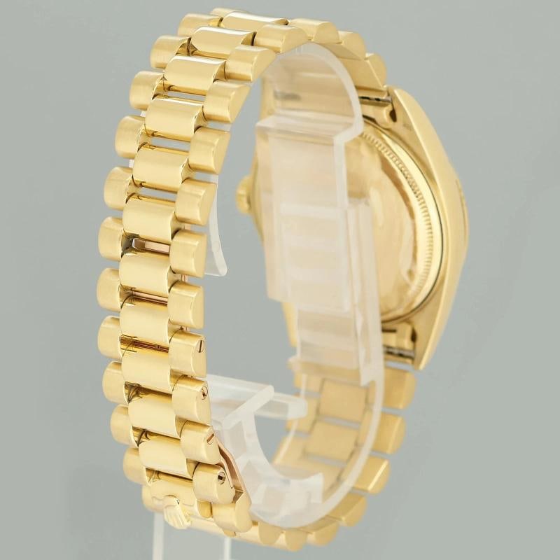Rolex DateJust 36mm 1601 Yellow Gold President Silver Pie Pan Stick Watch Box - 4