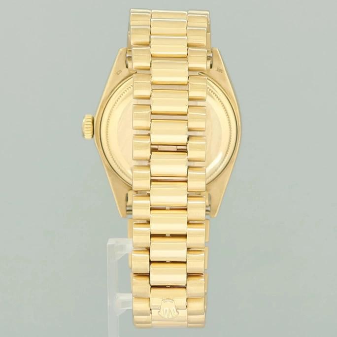 Rolex DateJust 36mm 1601 Yellow Gold President Silver Pie Pan Stick Watch Box - 6