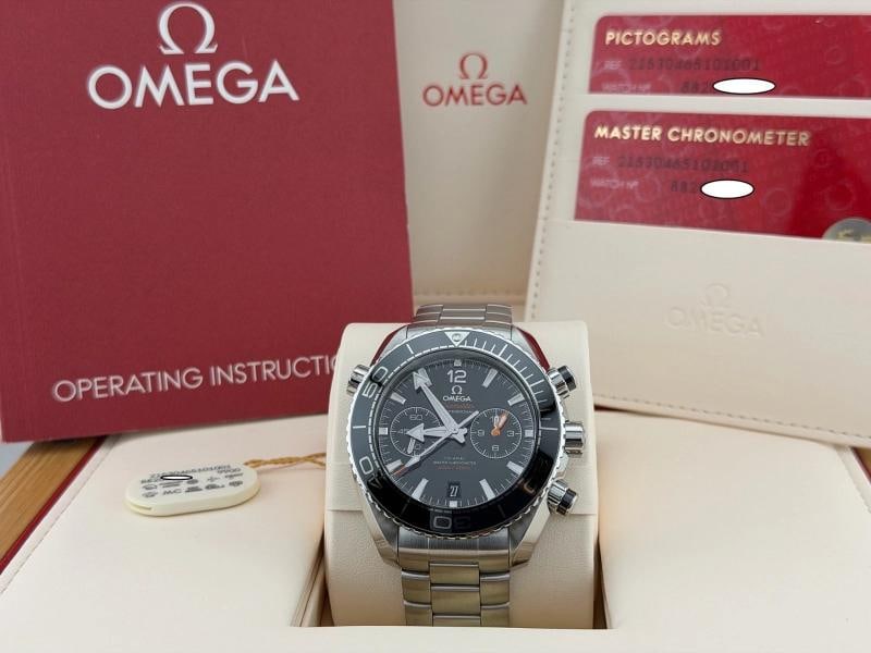 OMEGA Seamaster Planet Ocean Chrono 215.30.46.51.01.001 45.5mm Steel Box Paper (1 of 8)