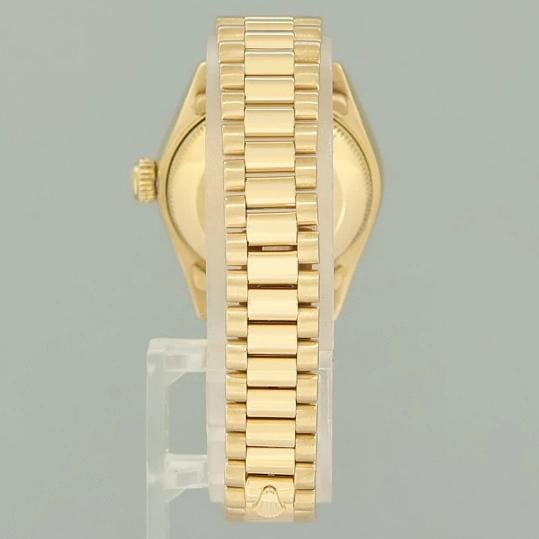 MINT Blue Diamond Ladies Rolex DateJust 69178 President 26mm 18k Yellow Gold - 5