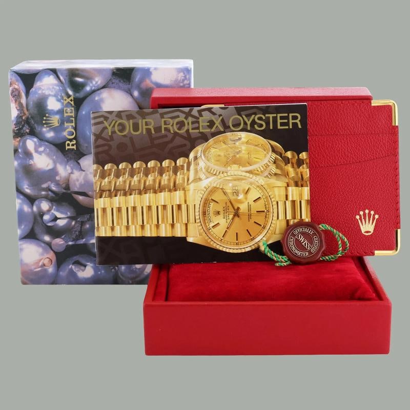 MINT Blue Diamond Ladies Rolex DateJust 69178 President 26mm 18k Yellow Gold - 7