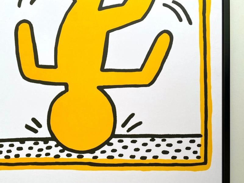 KEITH HARING ESTATE RARE 1991 LITHO PRINT FRAMED POP ART POSTER 1 MAN SHOW 1982 - 10