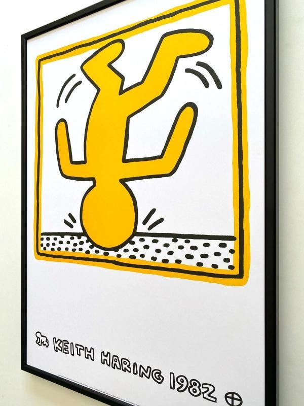 KEITH HARING ESTATE RARE 1991 LITHO PRINT FRAMED POP ART POSTER 1 MAN SHOW 1982 - 11