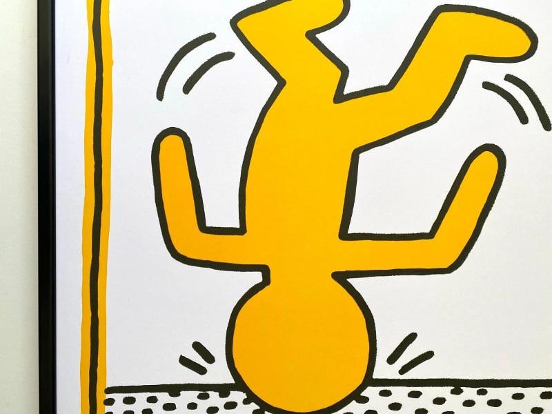 KEITH HARING ESTATE RARE 1991 LITHO PRINT FRAMED POP ART POSTER 1 MAN SHOW 1982 - 5