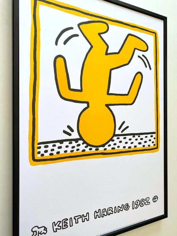 KEITH HARING ESTATE RARE 1991 LITHO PRINT FRAMED POP ART POSTER 1 MAN SHOW 1982 - 6