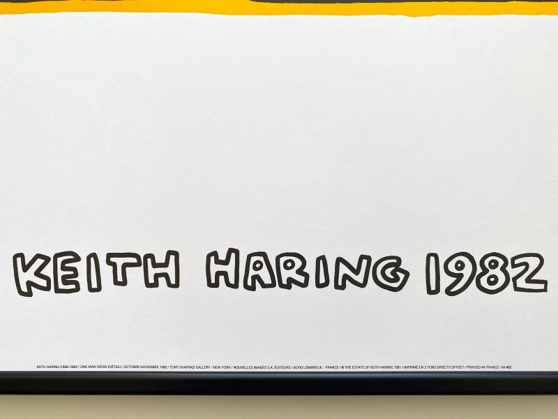 KEITH HARING ESTATE RARE 1991 LITHO PRINT FRAMED POP ART POSTER 1 MAN SHOW 1982 - 8