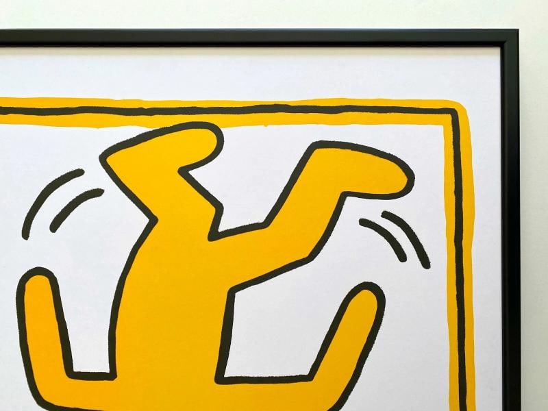 KEITH HARING ESTATE RARE 1991 LITHO PRINT FRAMED POP ART POSTER 1 MAN SHOW 1982 - 9