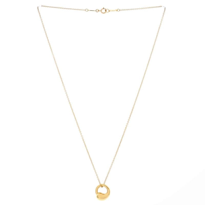 Tiffany & Co. Elsa Peretti Eternal Circle Pendant Necklace 18K Yellow Gold 12mm - 2