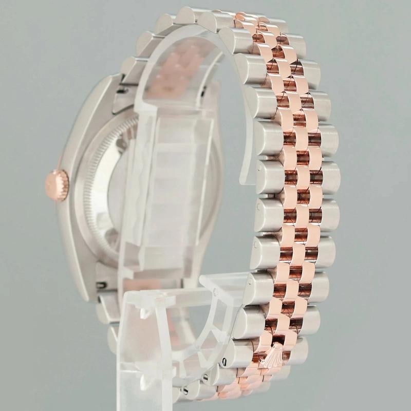MINT 2015 PAPERS Rolex 116231 Jubilee DateJust Tone Rose Gold 36mm Silver Roman - 4