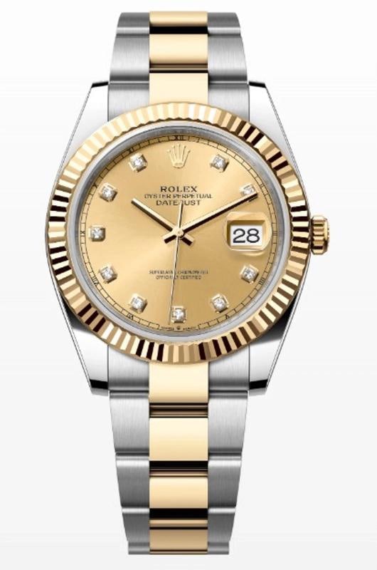 Rolex Datejust 126333 2021 Complete Oyster Steel Champagne Diamond 41mm box and papers: Condition: Pre-owned - Excellent: This item has been previously worn; however, it is in excellent condition. ... Read moreabout the conditionPre-owned - Excellent: This item has been previously worn;