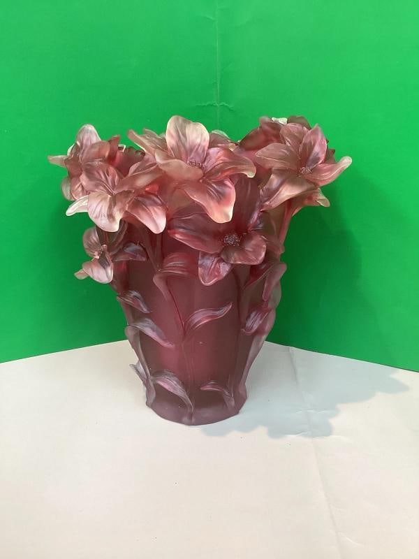 Crystal Iris Vase H8Ã¢â‚¬Â Red OmbrÃƒÂ© Hea - 7