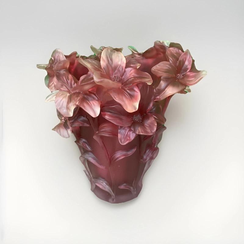 Crystal Iris Vase H8Ã¢â‚¬Â Red OmbrÃƒÂ© Hea - 9