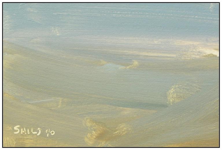 Stuart Shils Original Oil Painting On Board Signed Water Landscape Framed Art - 3
